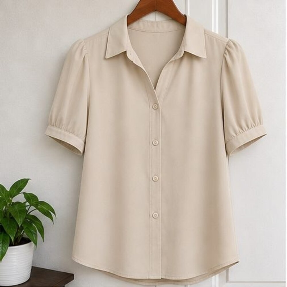 Sand Puff Sleeve Top